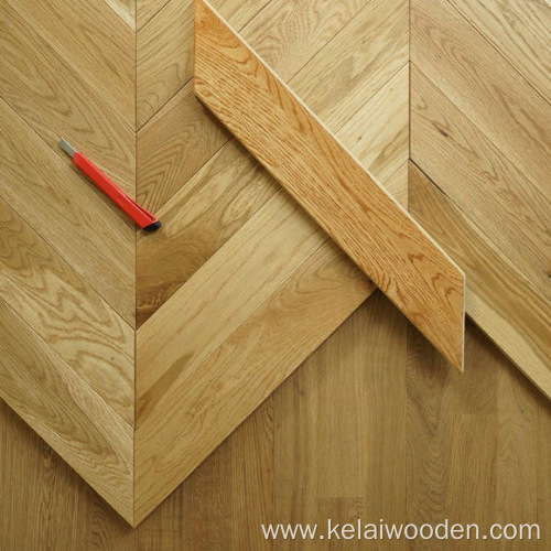 European oak chevron hardwood fishbone flooring